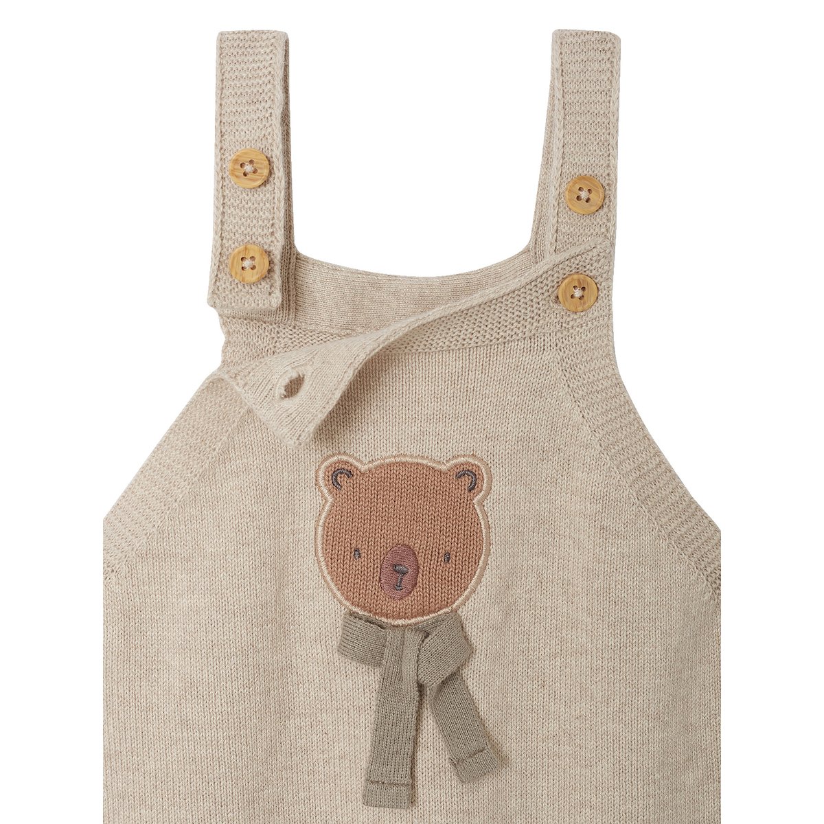 Combinaison naissance beige chiné, VERTBAUDET