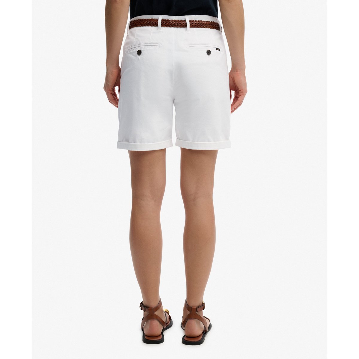 Short chino coupe décontractée blanc, SUPERDRY