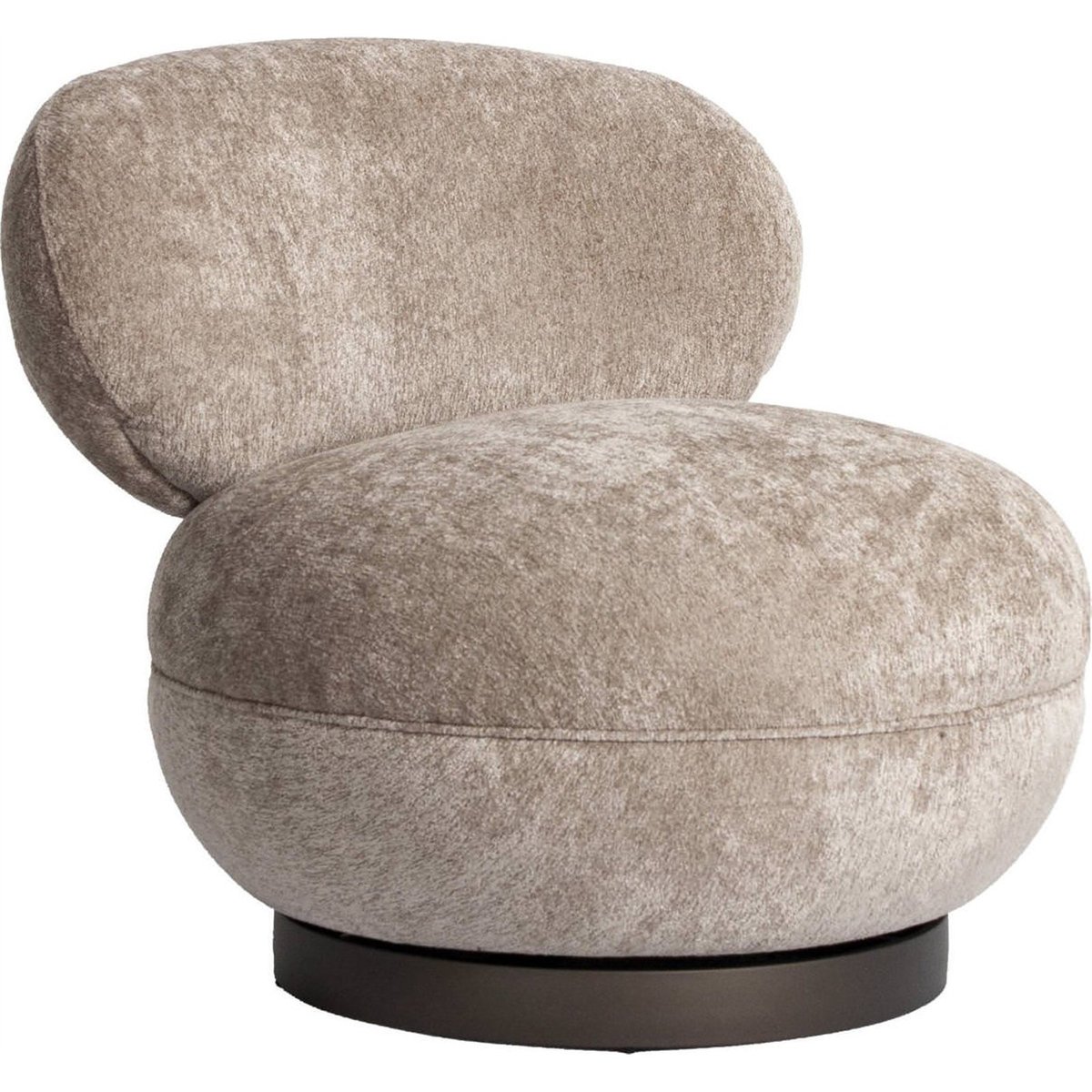 Fauteuil lounge pivotant ignifugé sable, RECOLLECTION