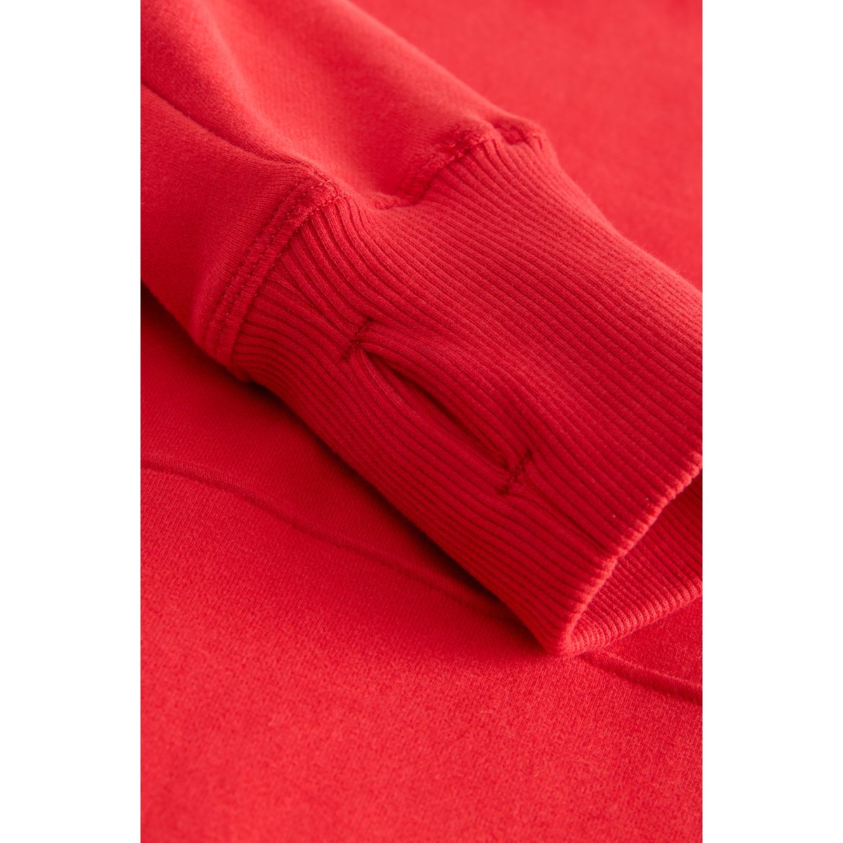 Sweat à capuche long surpiqué et poches rouge cerise, NEXT