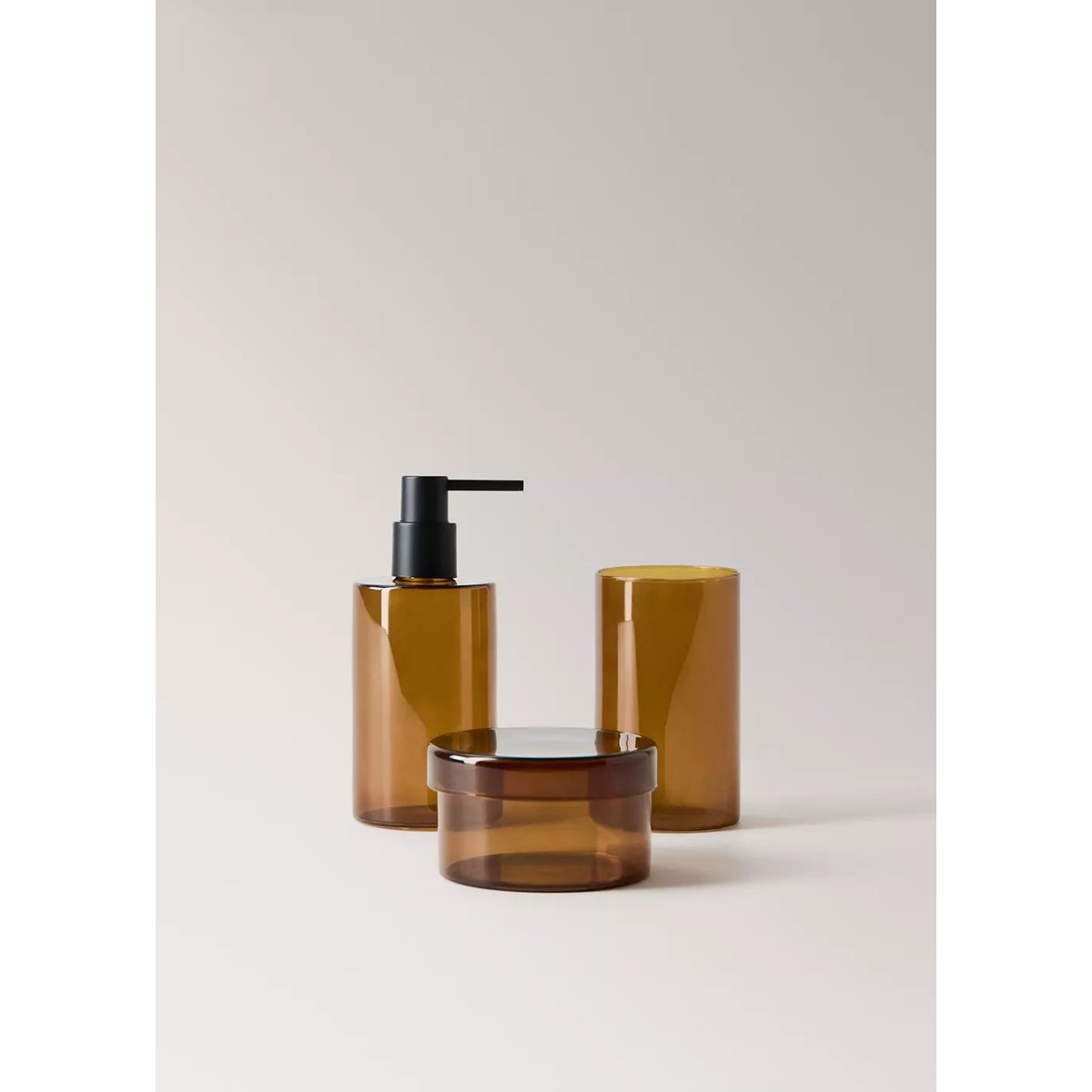Distributeur de savon borosilicate marron moyen, MANGO HOME
