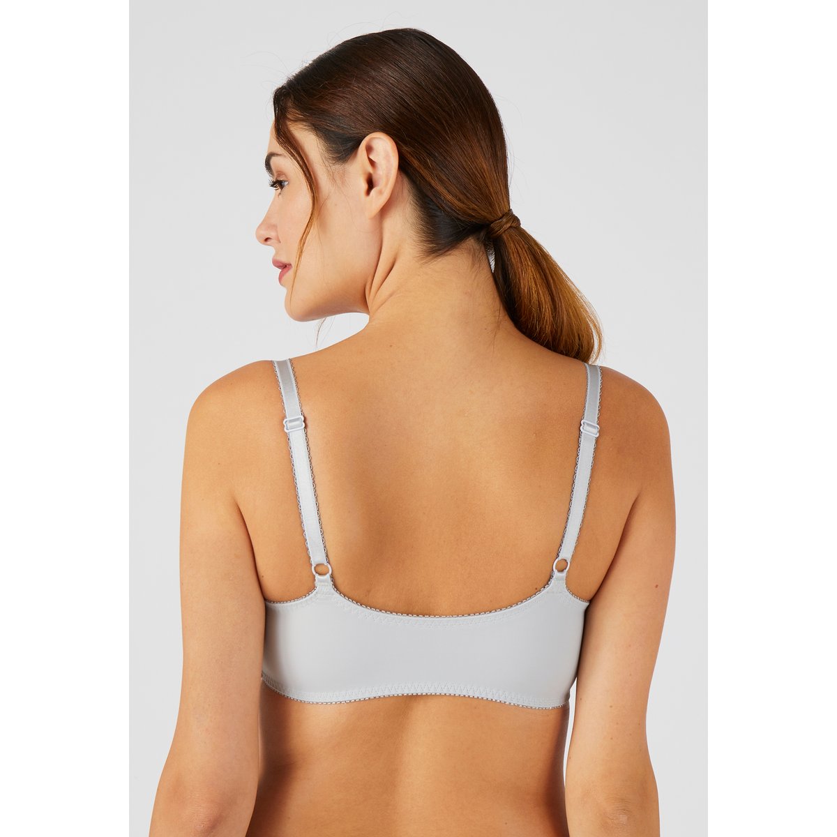Soutien-gorge dentelle avec armatures, ouvert devant DIANA gris, DAMART