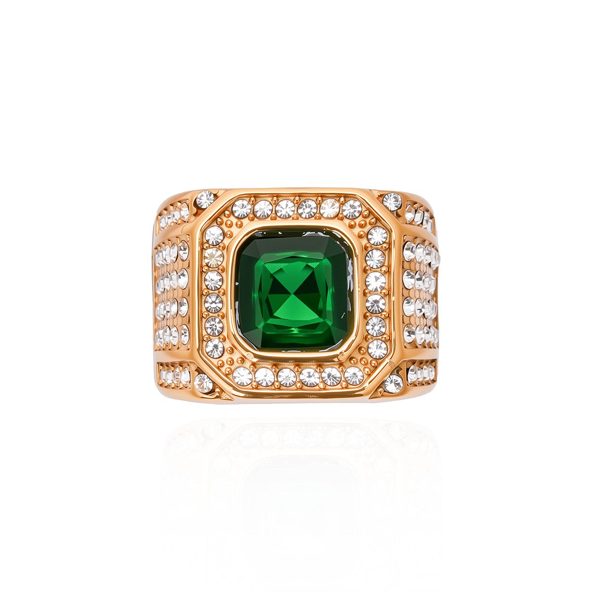 Bague chevalière ROLLIE emeraude, HIPANEMA