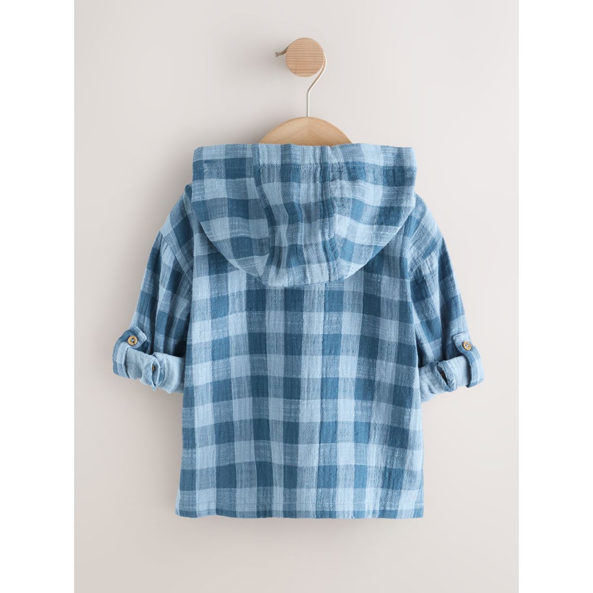 Chemise manches longues à capuche bleu, NEXT