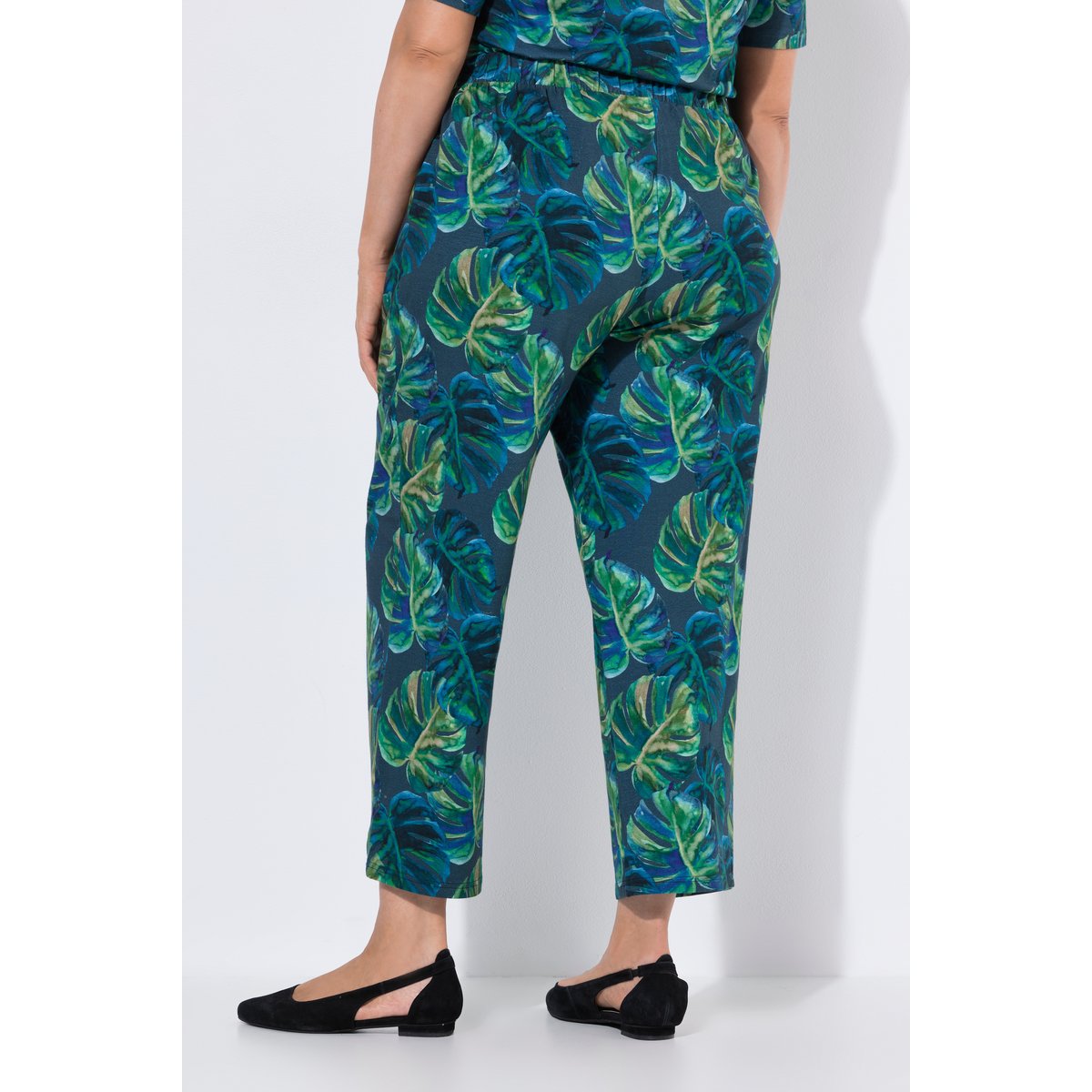 Pantalon 7/8 en jersey, imprimé marine, ULLA POPKEN