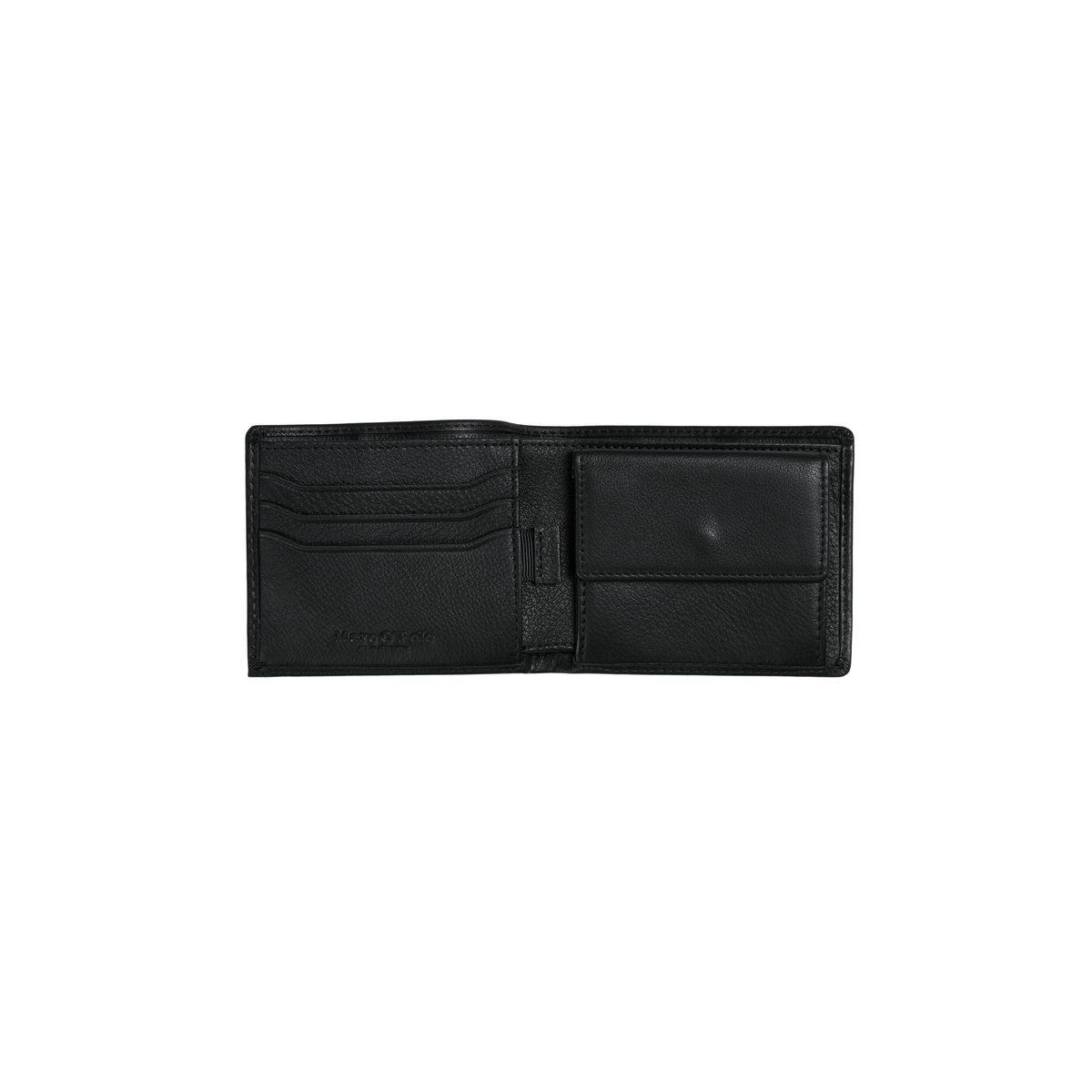Portefeuille modèle Tom en cuir de vachette de haute qualité noir, MARC O'POLO