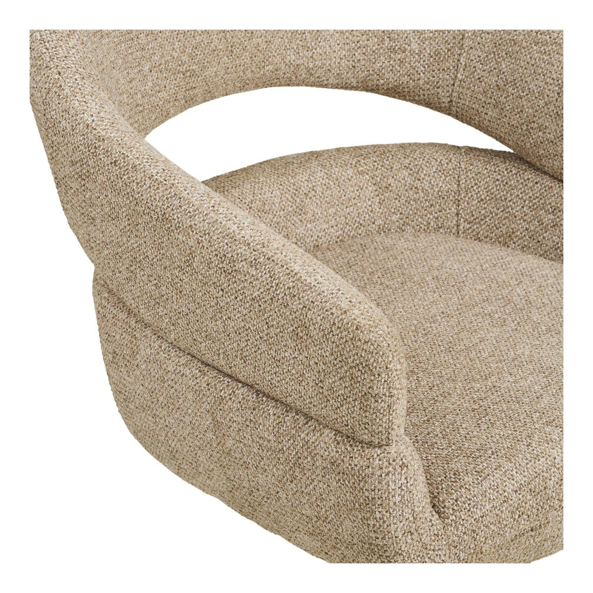 Chaise pivotante moderne en tissu (lot de 2) MONTREUX) beige / noir, PIER IMPORT