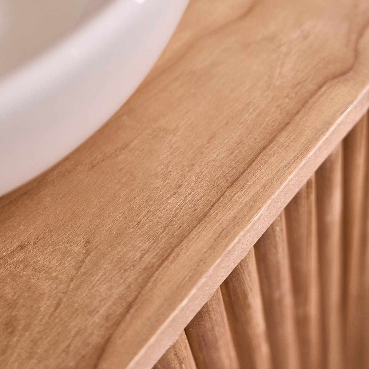Lave main en teck massif 42 cm COLINE naturel, BERAH GETAH