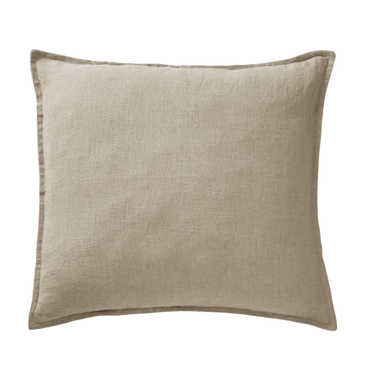 Taie oreiller Lin lave Soline 60 x 60 cm ardoise sable, EDEN