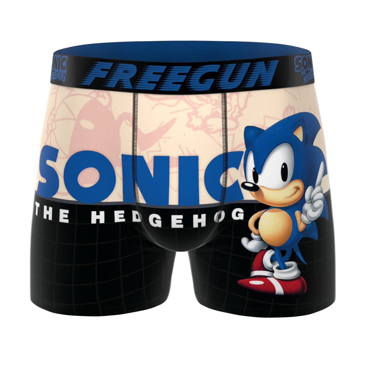 Lot De 3 Boxers Sonic bleu/noir/rouge, FREEGUN