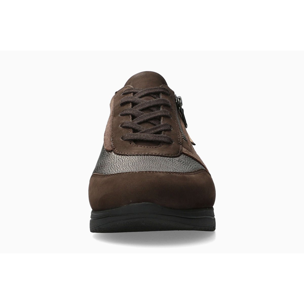 Baskets en cuir textile MILLENA marron foncé p5150039, MEPHISTO