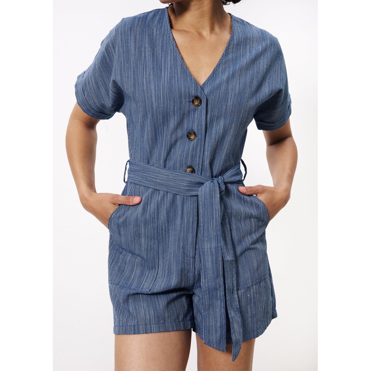 Combishort  en coton ADILA bleu marine, FRNCH