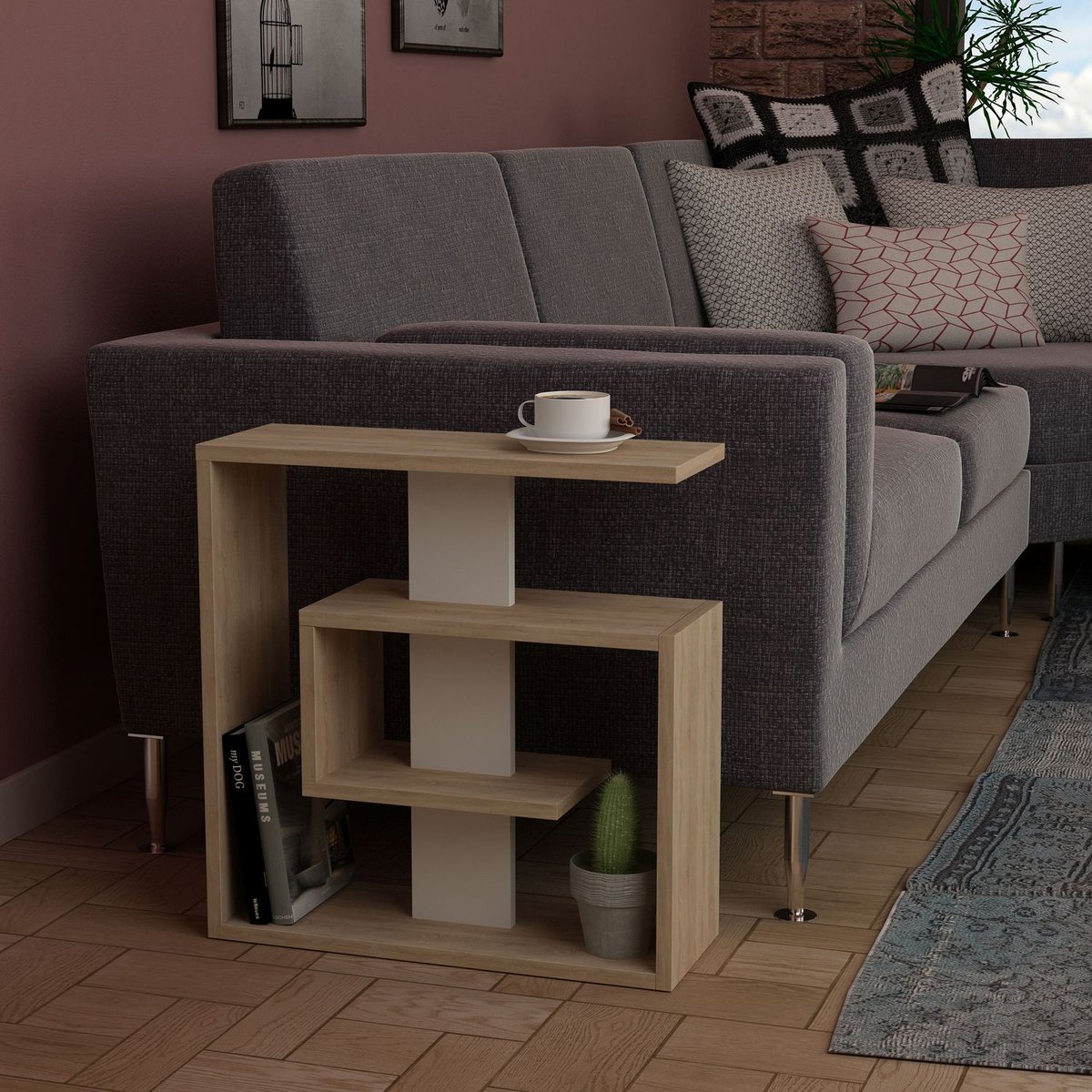 Table à café design original SALY beige, TOILINUX