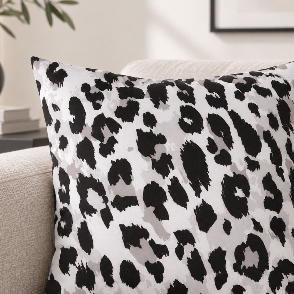 Coussin motif léopard noir, LOVELY CASA
