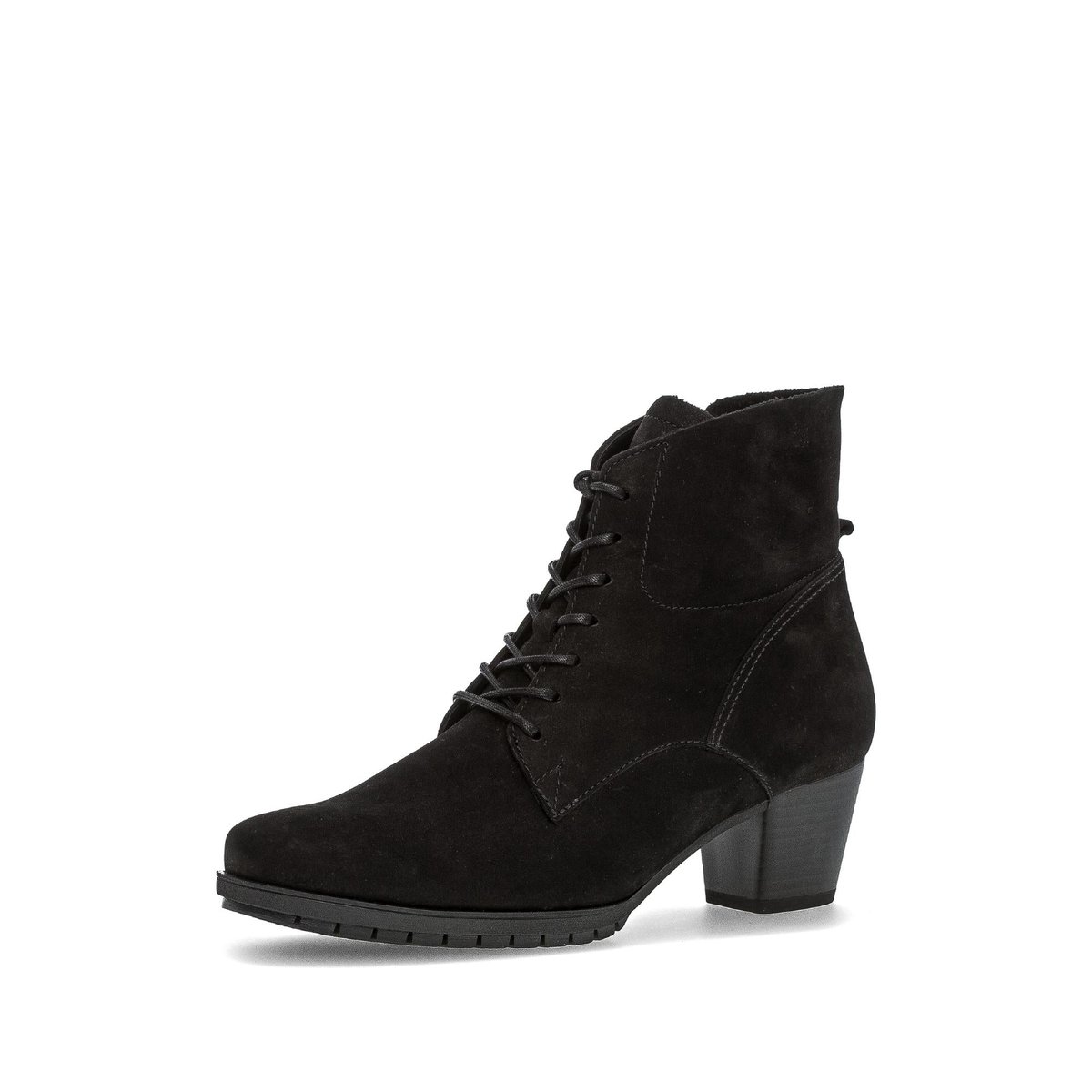 Bottines en cuir à talon décroché noir, GABOR
