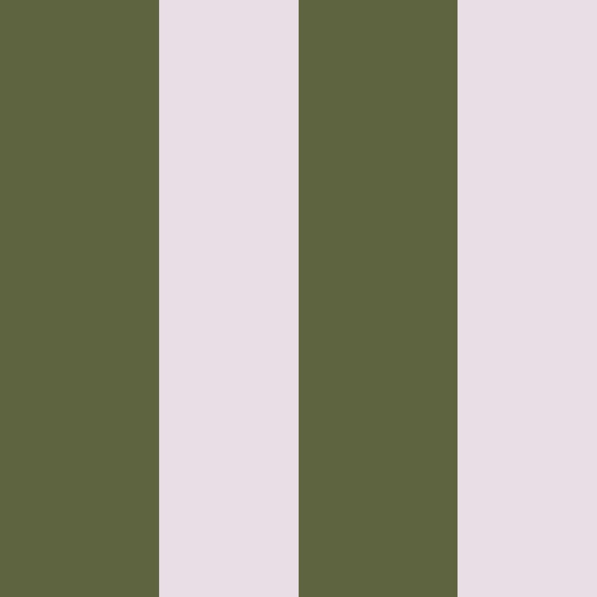 Papier peint Grandes rayures printanières vert, JOULES