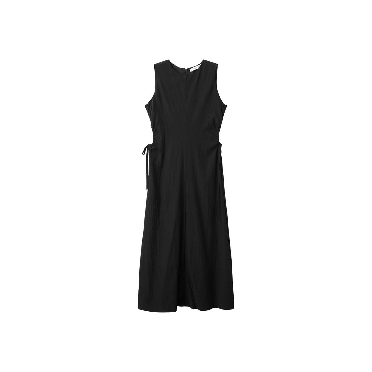 Robe dévorée effet froissé noir, MANGO