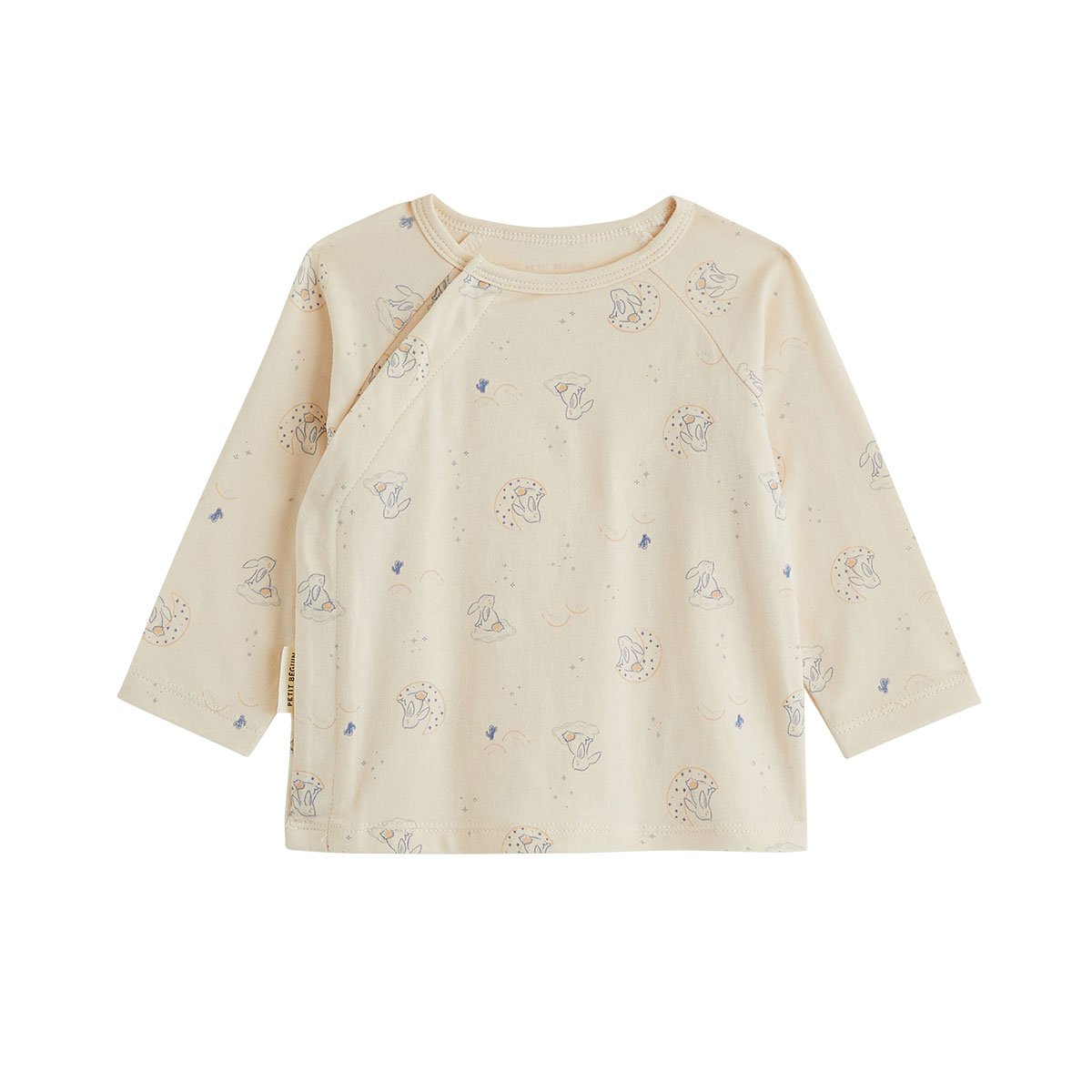 Ensemble salopette bébé en velours et t-shirt Voix Lactée bleu, PETIT BEGUIN