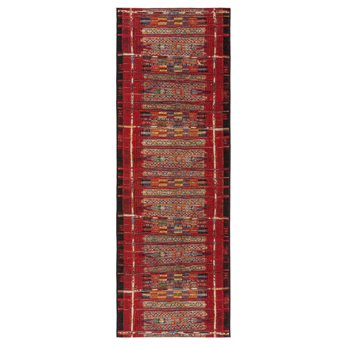 Tapis de couloir d'extérieur & intérieur ARTIS multicouleur/rouge, BENUTA 