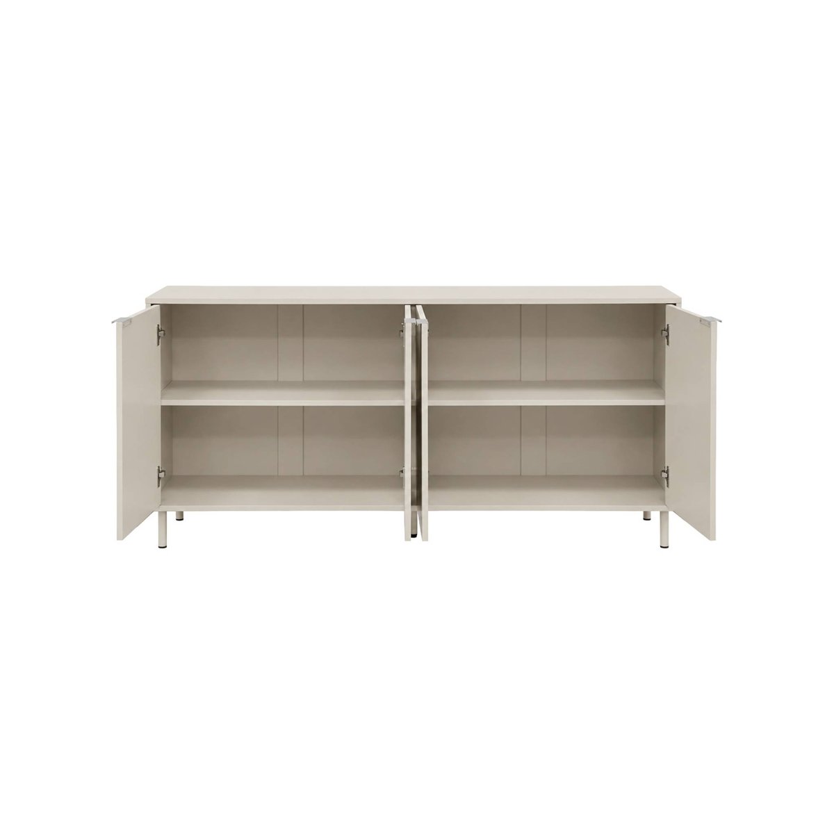 Buffet décor bois et métal 4 portes 160cm ELLIE beige, SWEEEK