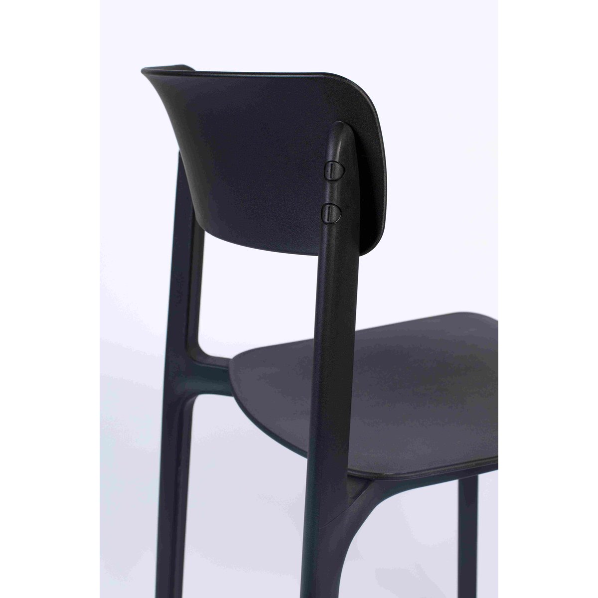Chaise de salle à manger empilable (lot de 4), CLIVE noir, BOITE A DESIGN