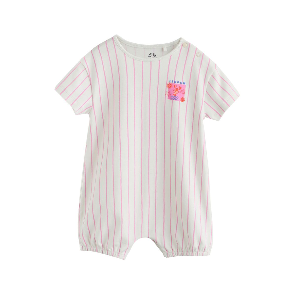 Barboteuse style t-shirt pour bébé homard rose et rouge imprimé, NEXT
