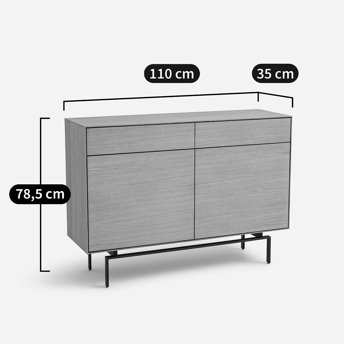 Mueble de entrada, zapatero, Oreko roble natural, AM.PM