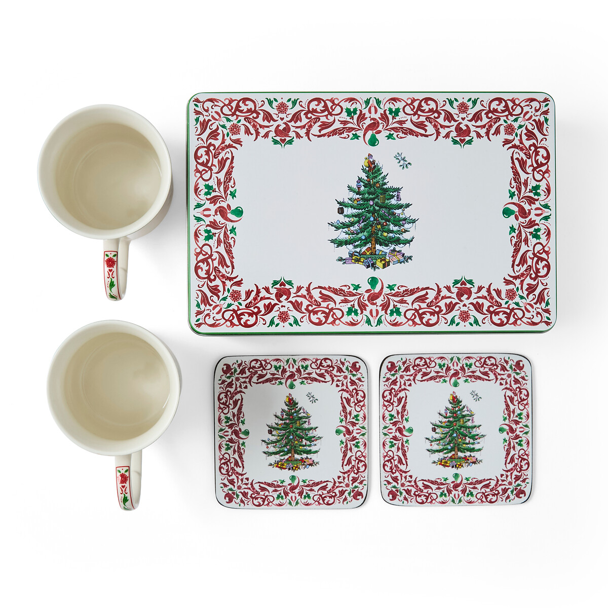 5-Piece Christmas Tree Mug & Tin Gift Set multi-coloured, SPODE