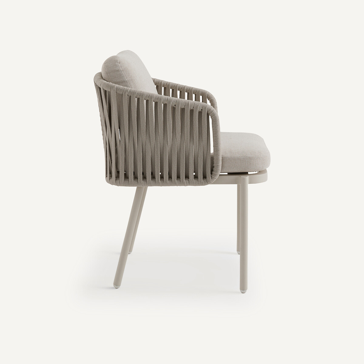 Fauteuil de table sangles tressées, Leandra sable, AM.PM