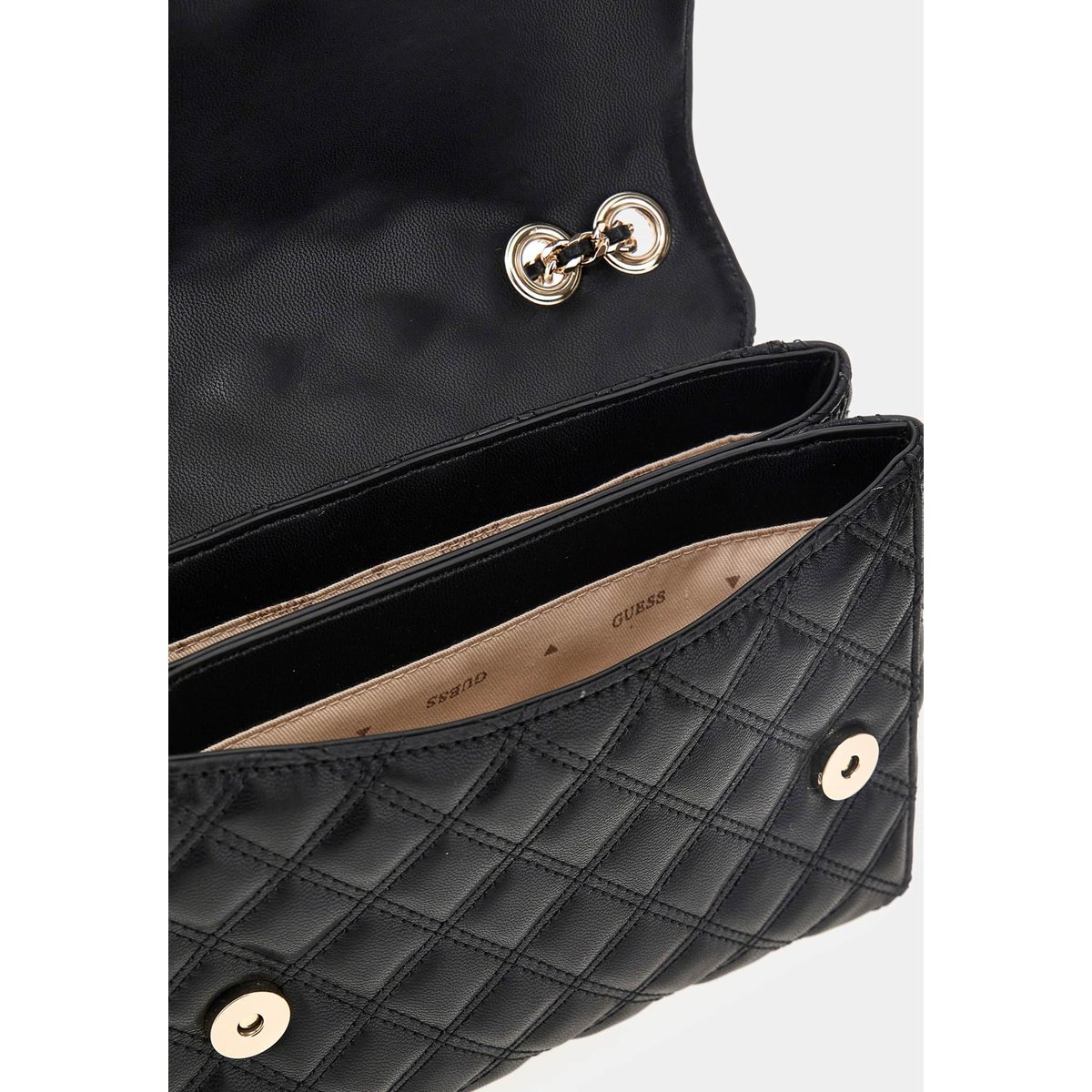 Sac À Bandoulière Giully Surpiqué noir, GUESS