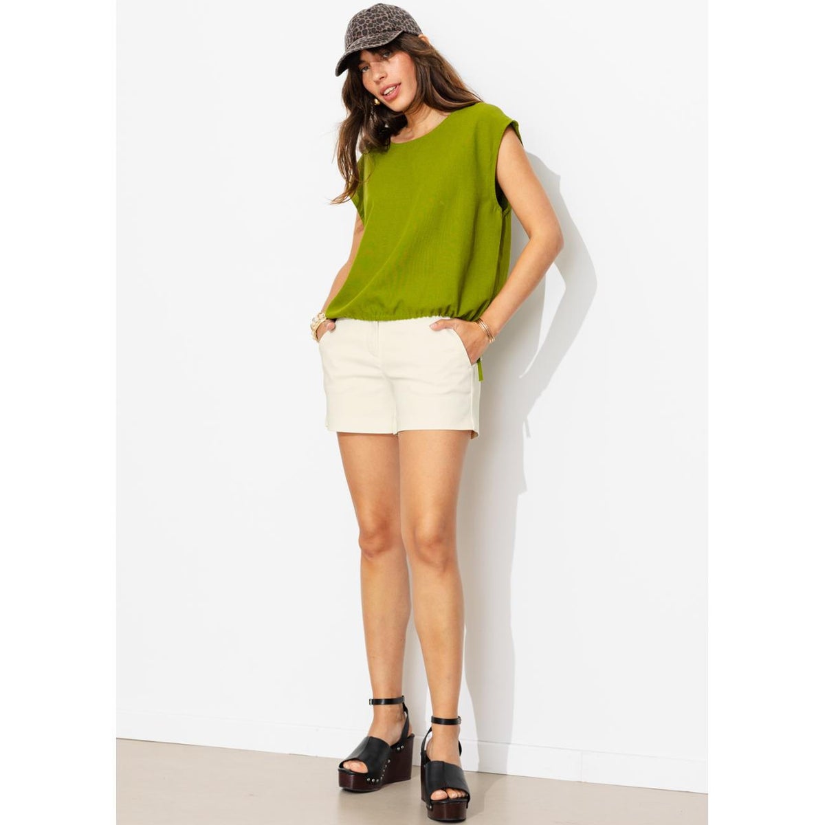 Short chic uni blanc, PROMOD