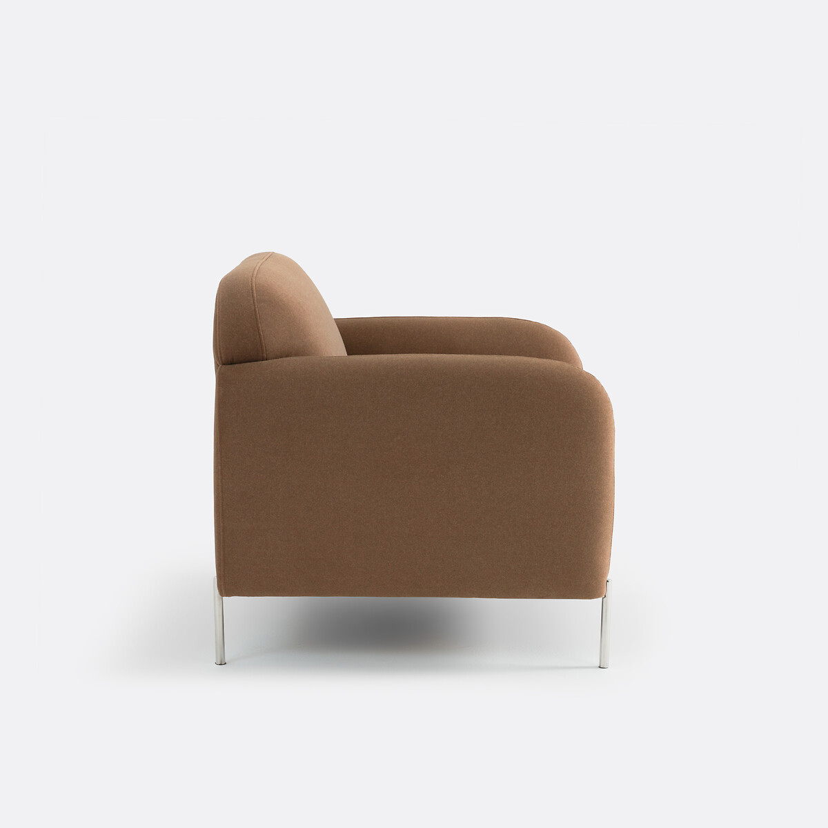 Sillón de terciopelo mate, PABLO marrón, LA REDOUTE INTERIEURS