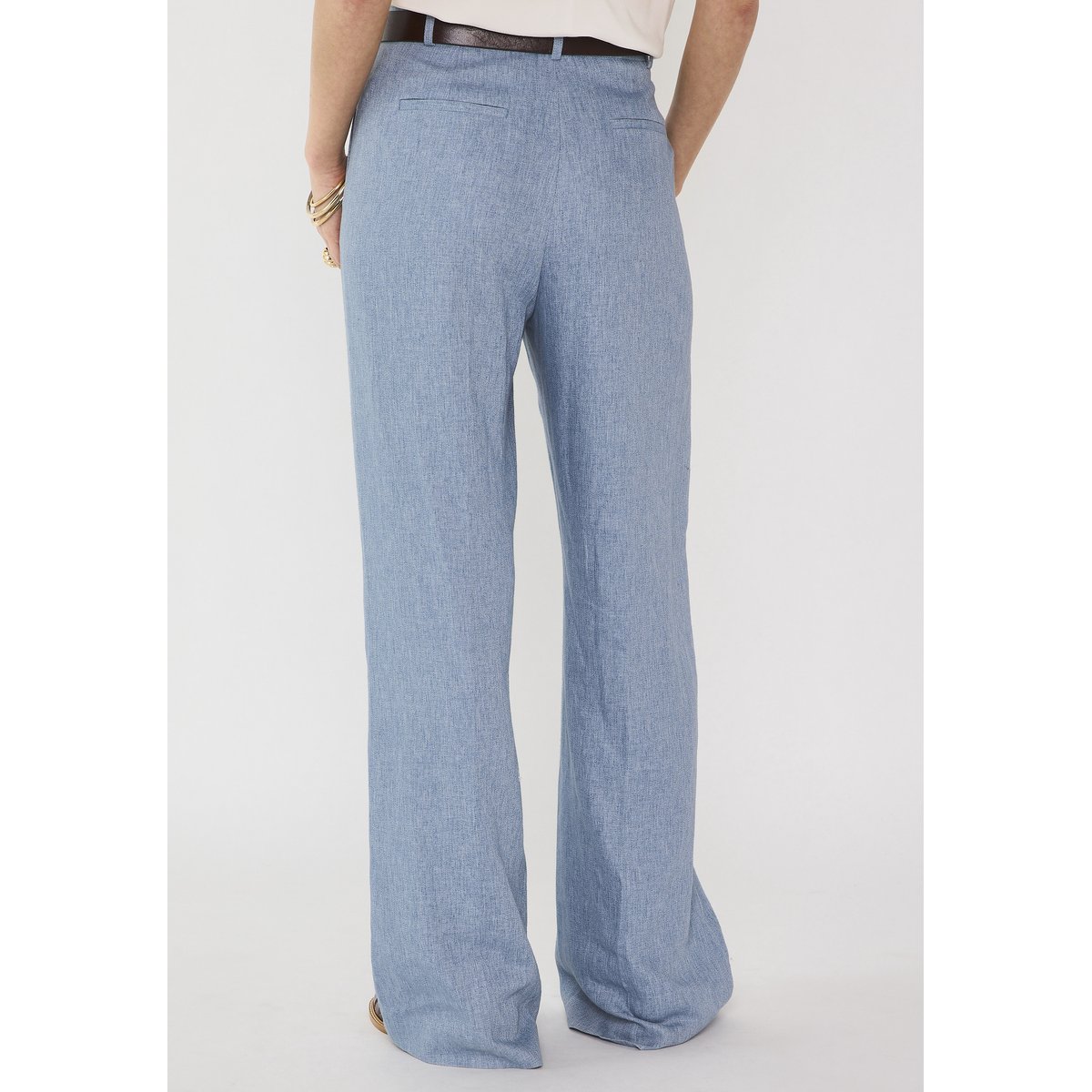 Pantalon de tailleur taille haute LAYLA bleu, Maison 123