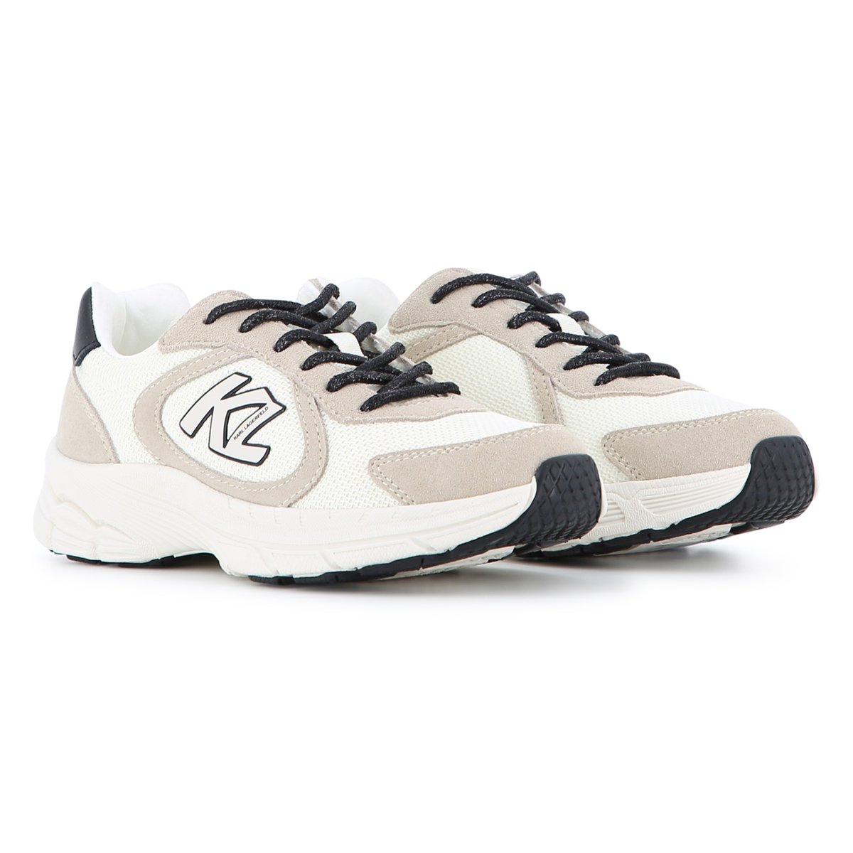 Baskets basse à lacets creme, KARL LAGERFELD KIDS