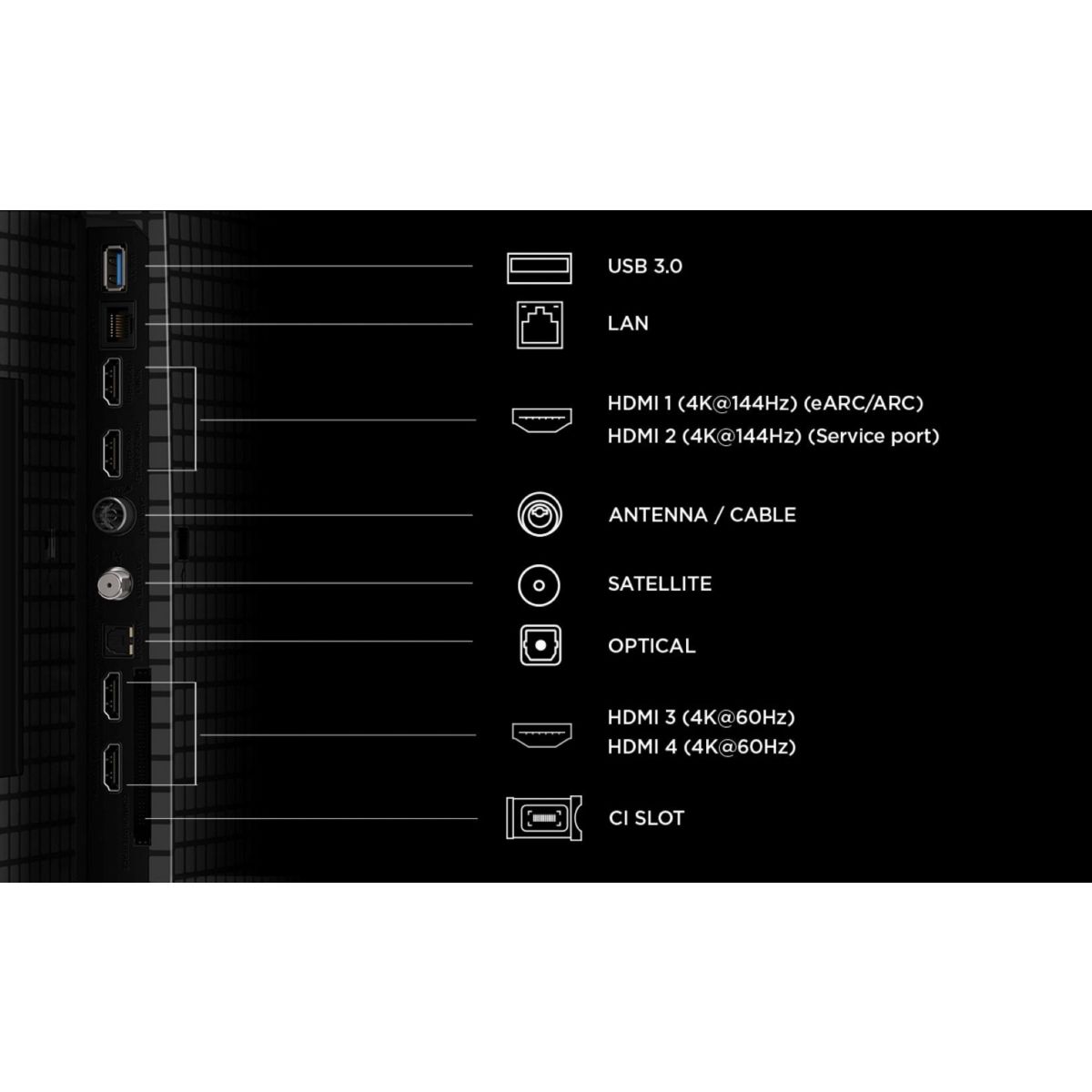 TV Mini LED 65P89L (2026) 65" (165 cm) couleur unique, TCL