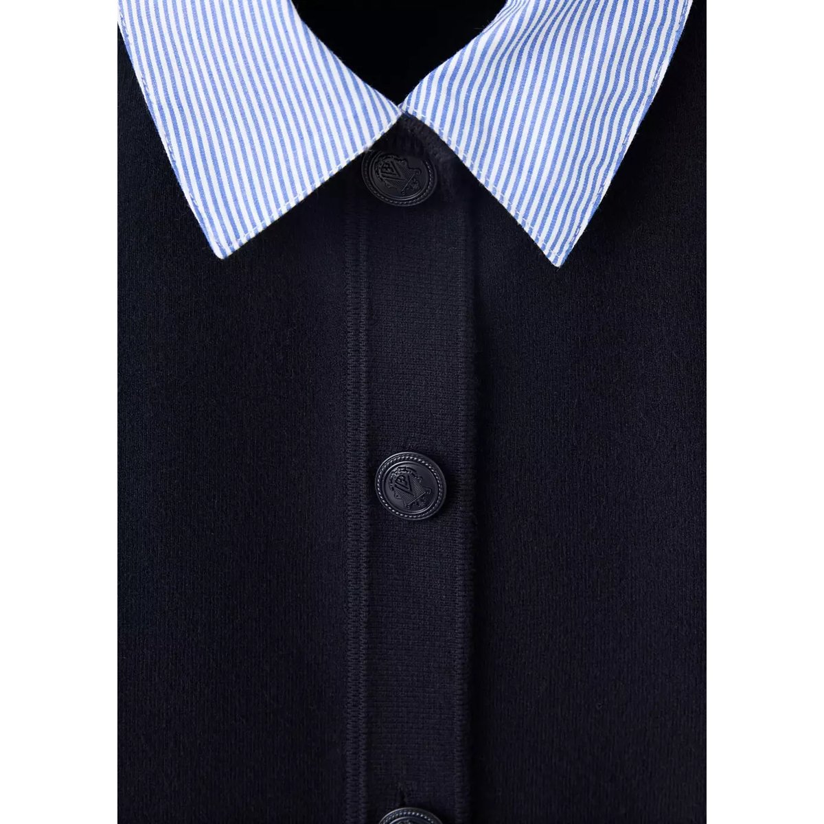 Veste en maille à double effet bleu marine, MANGO