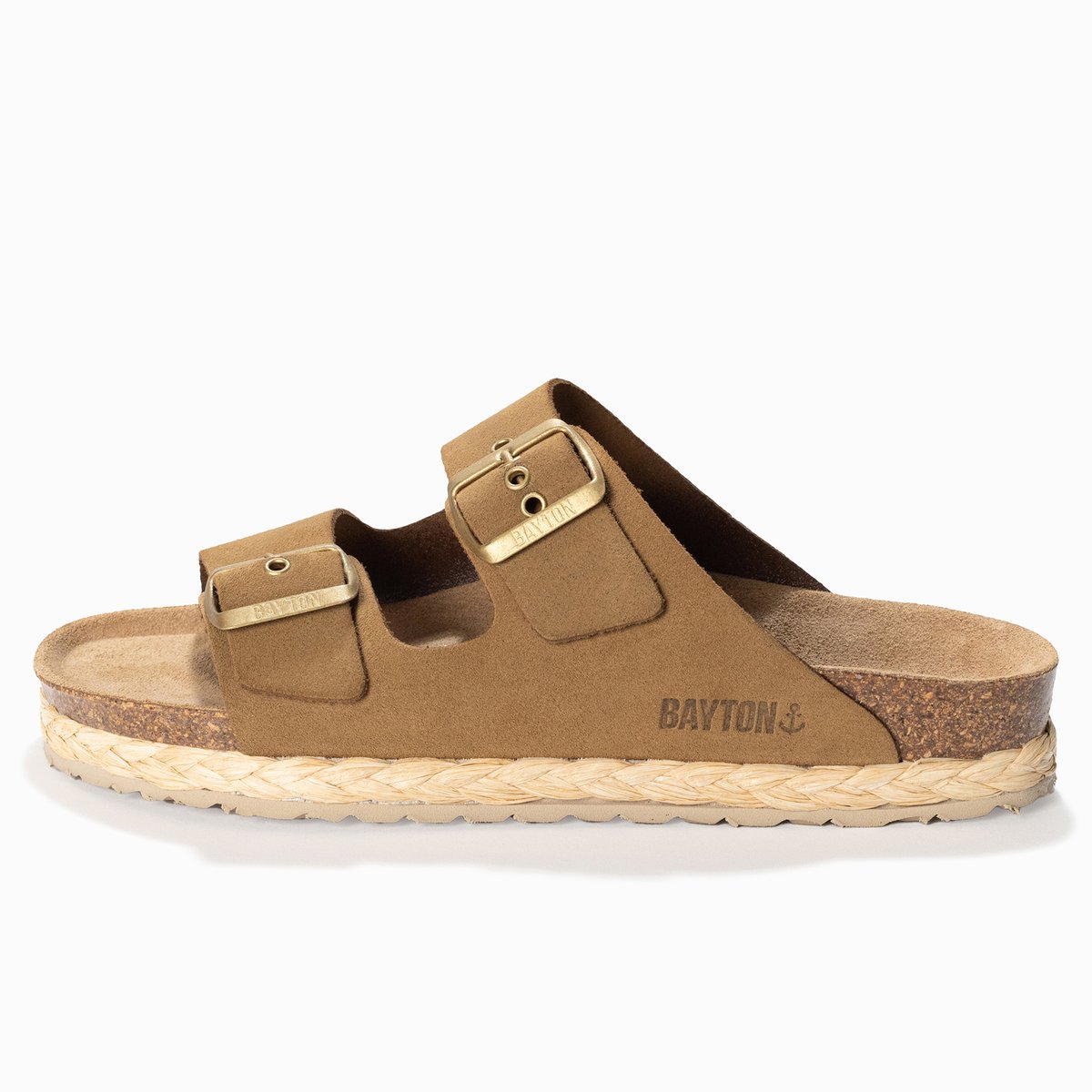 Sandales en cuir suedé BENALLA camel, BAYTON
