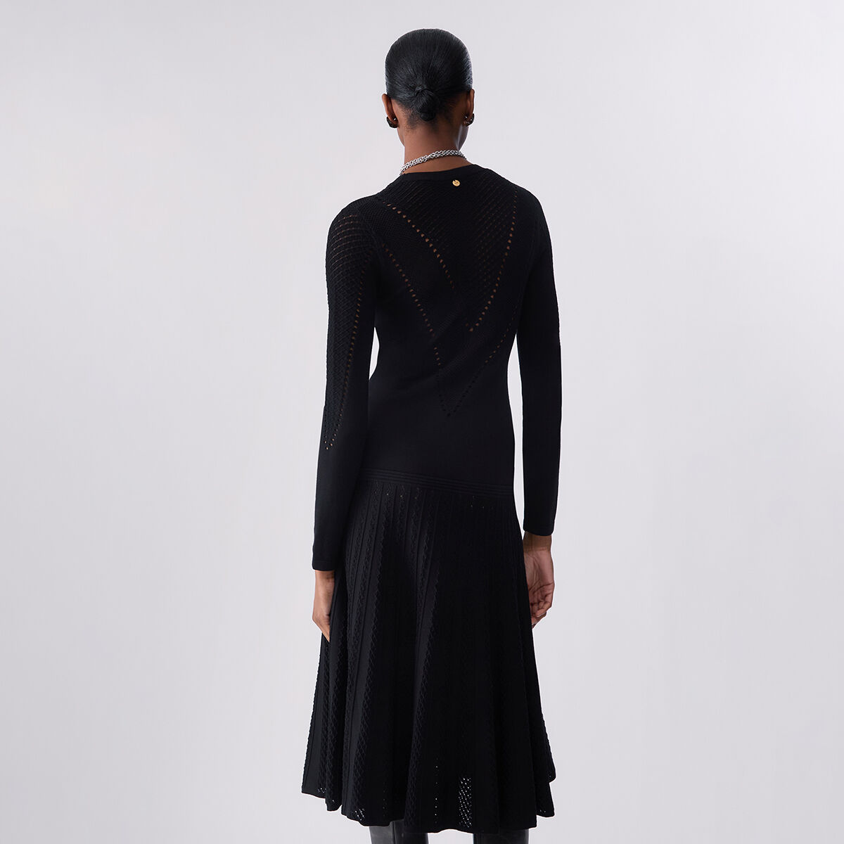 Robe midi en maille noir, LIU JO