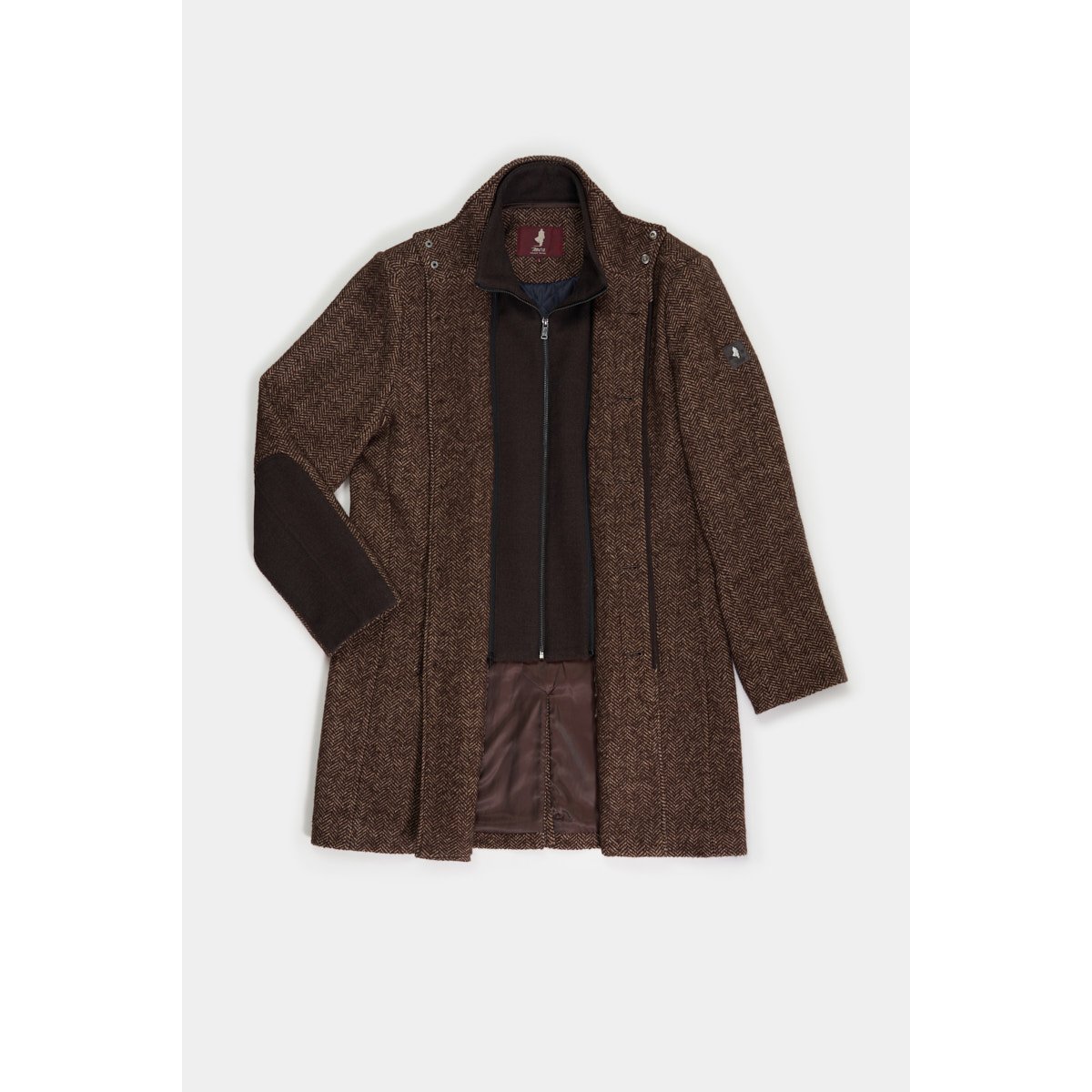Manteau chevron chocolat, MCS