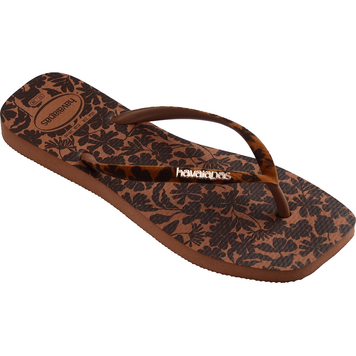 Infradito SQUARE Velvet marrone, HAVAIANAS