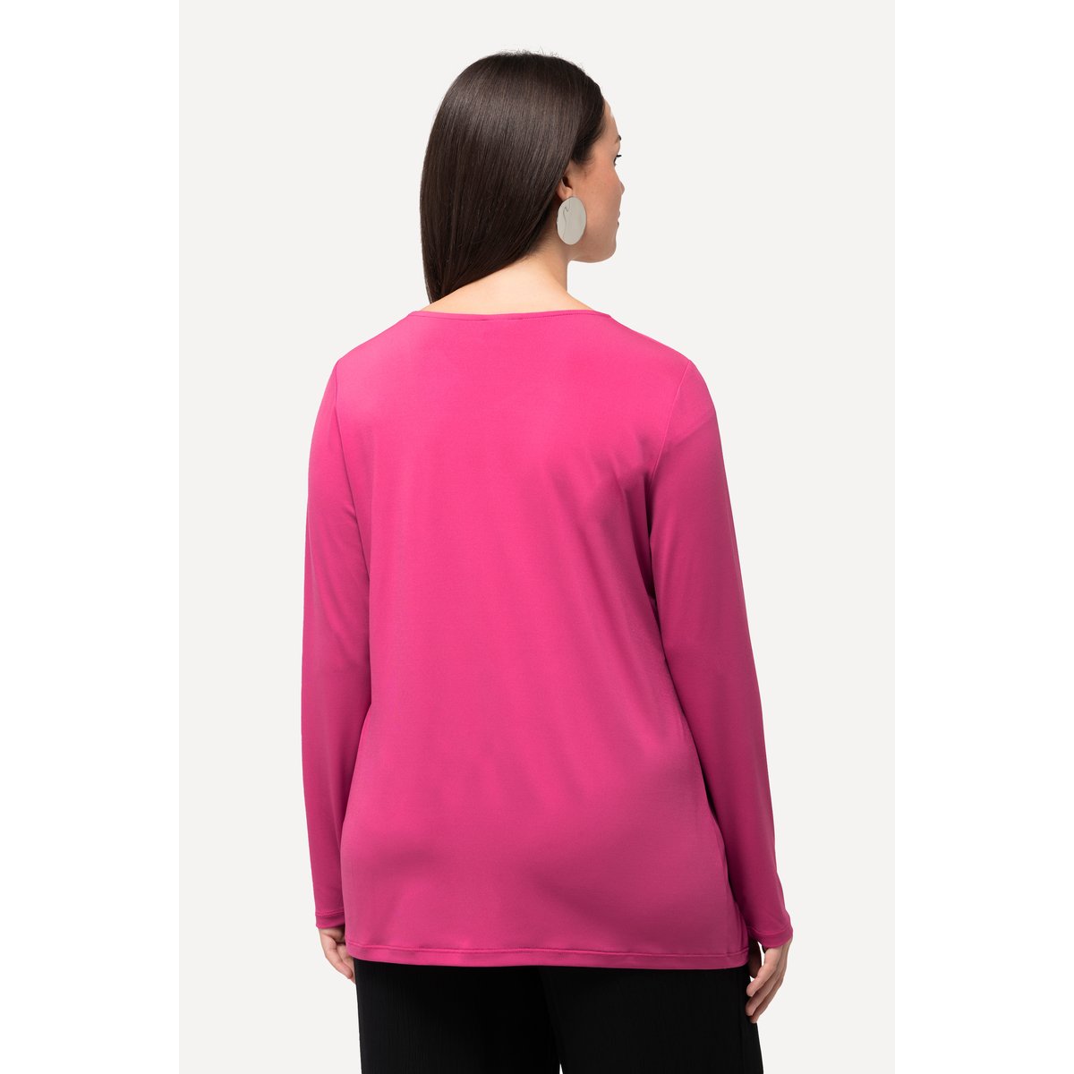 T-shirt manches longues rose vif oriental, ULLA POPKEN