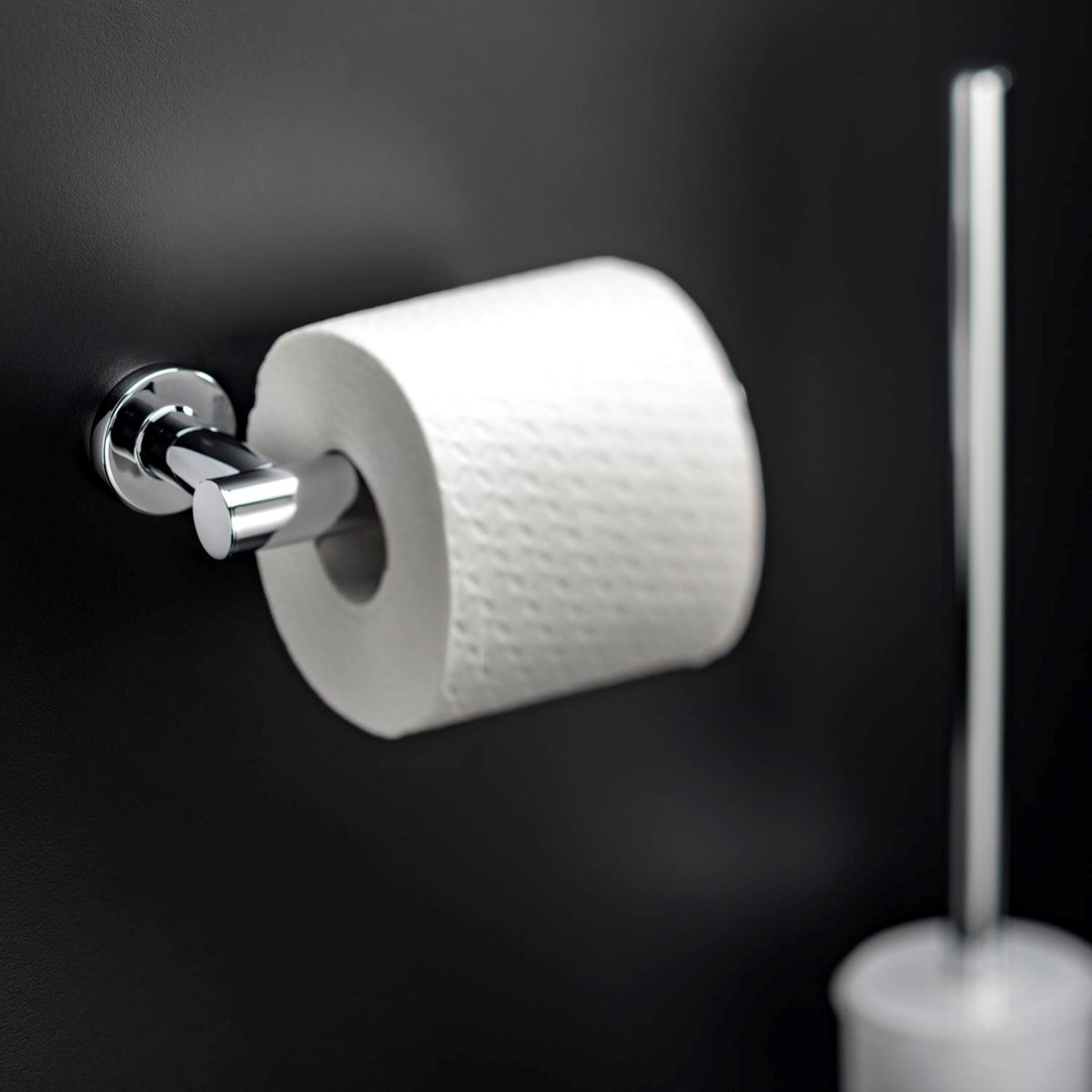 Porte Papier Toilette avec vis ou adhésif ARCHITECT chrome, COSMIC