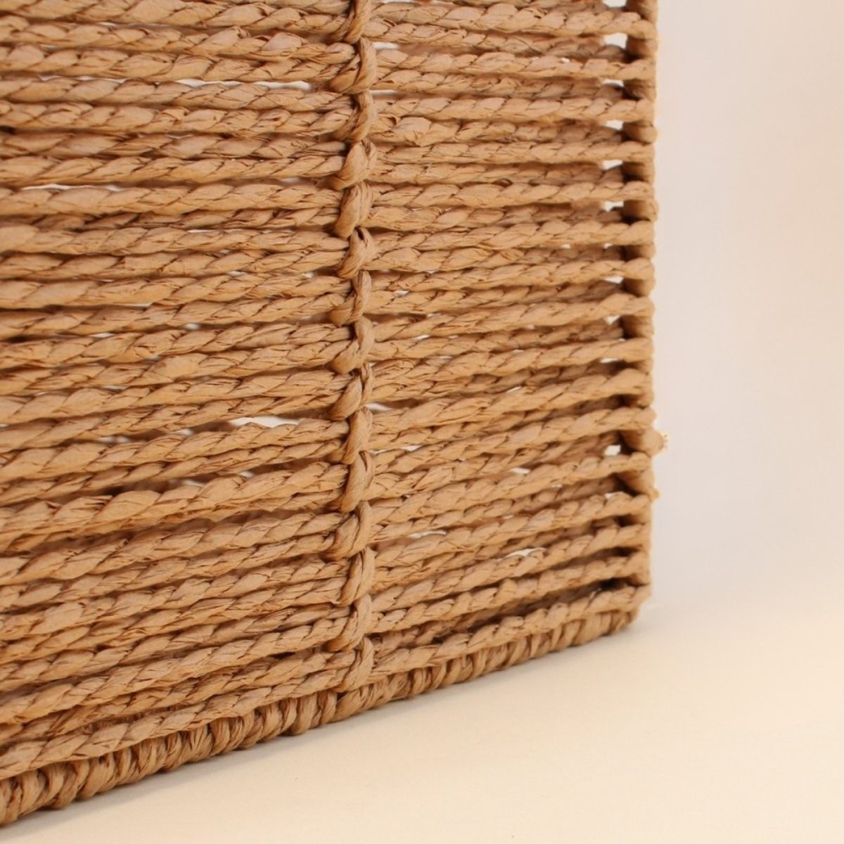 Cube de rangement pliable en corde 31cm marron, ORNAMI