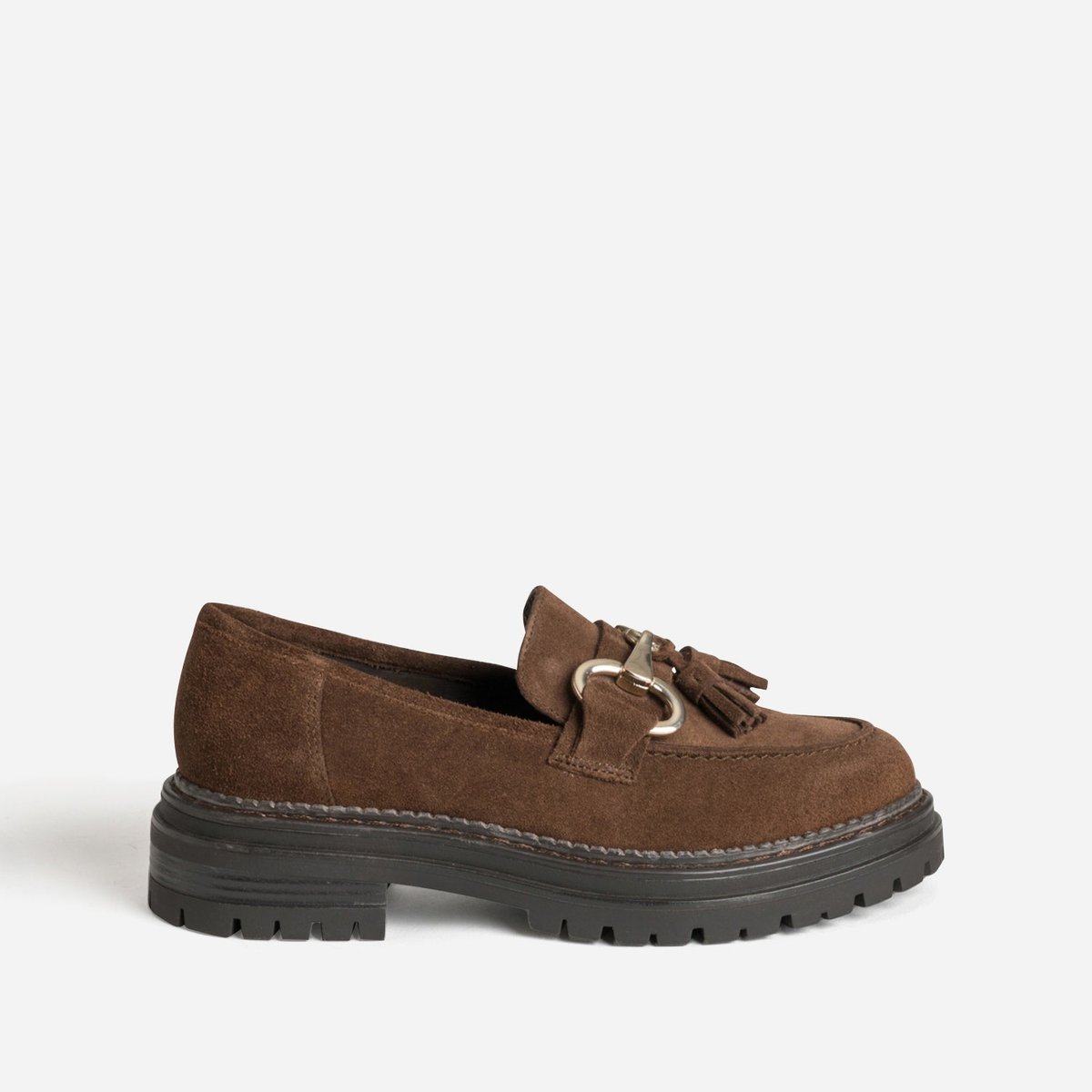 Mocassin en cuir JAHILLERA chocolat, ERAM