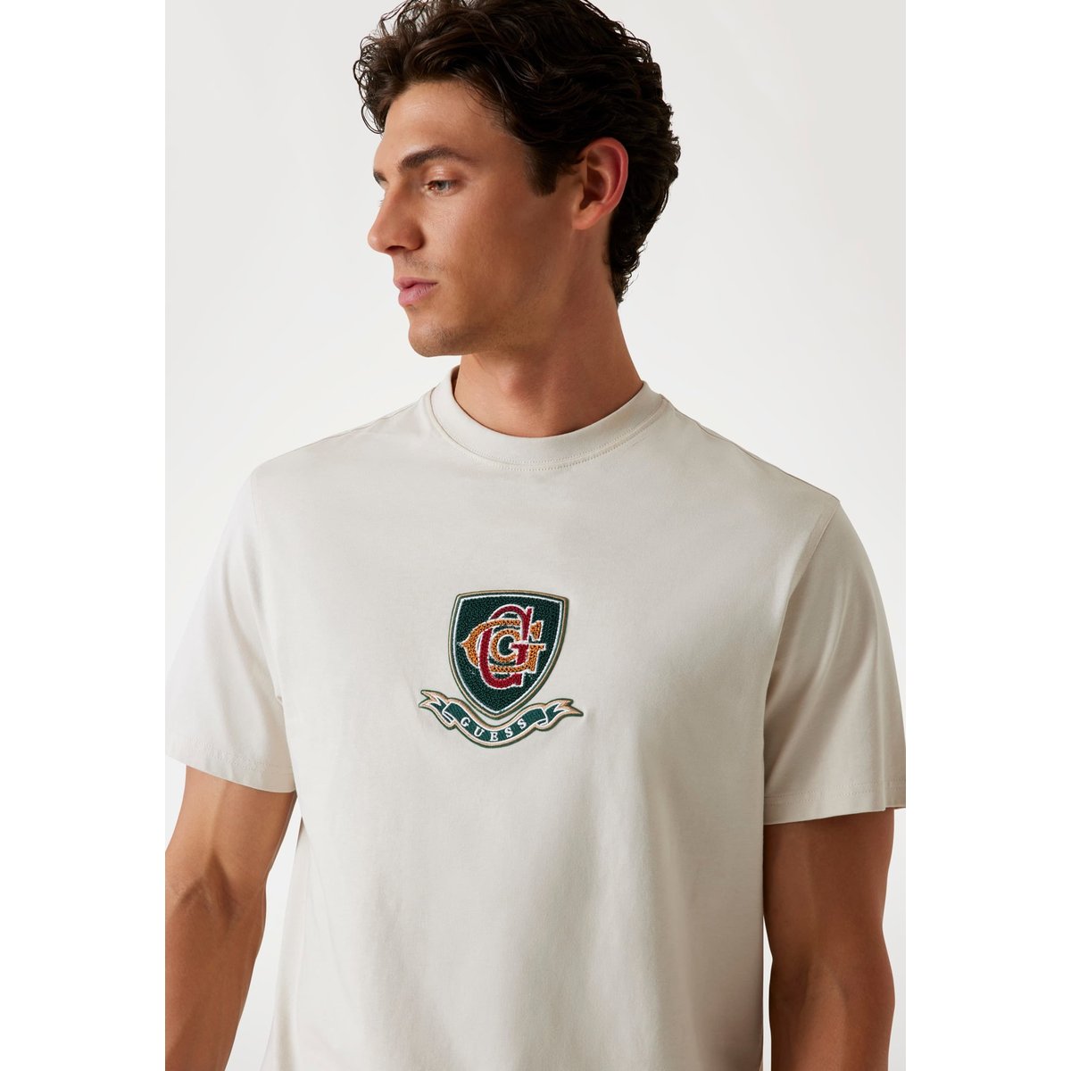 T-Shirt Color-Block vert multi, GUESS