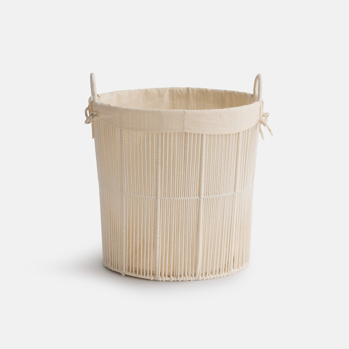 Panier à linge en coton, ELLIA blanc écru, LA REDOUTE INTERIEURS