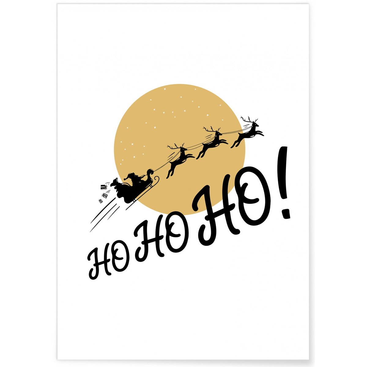 Affiche 'HoHoHo!' blanc, L'AFFICHERIE