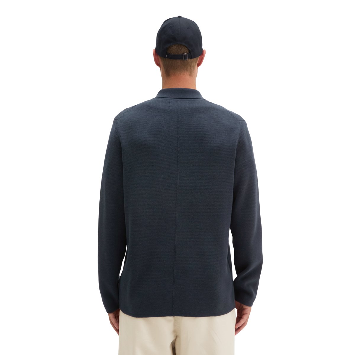 Blazer en maille, coupe classique en coton biologique certifié bleu, MARC O'POLO