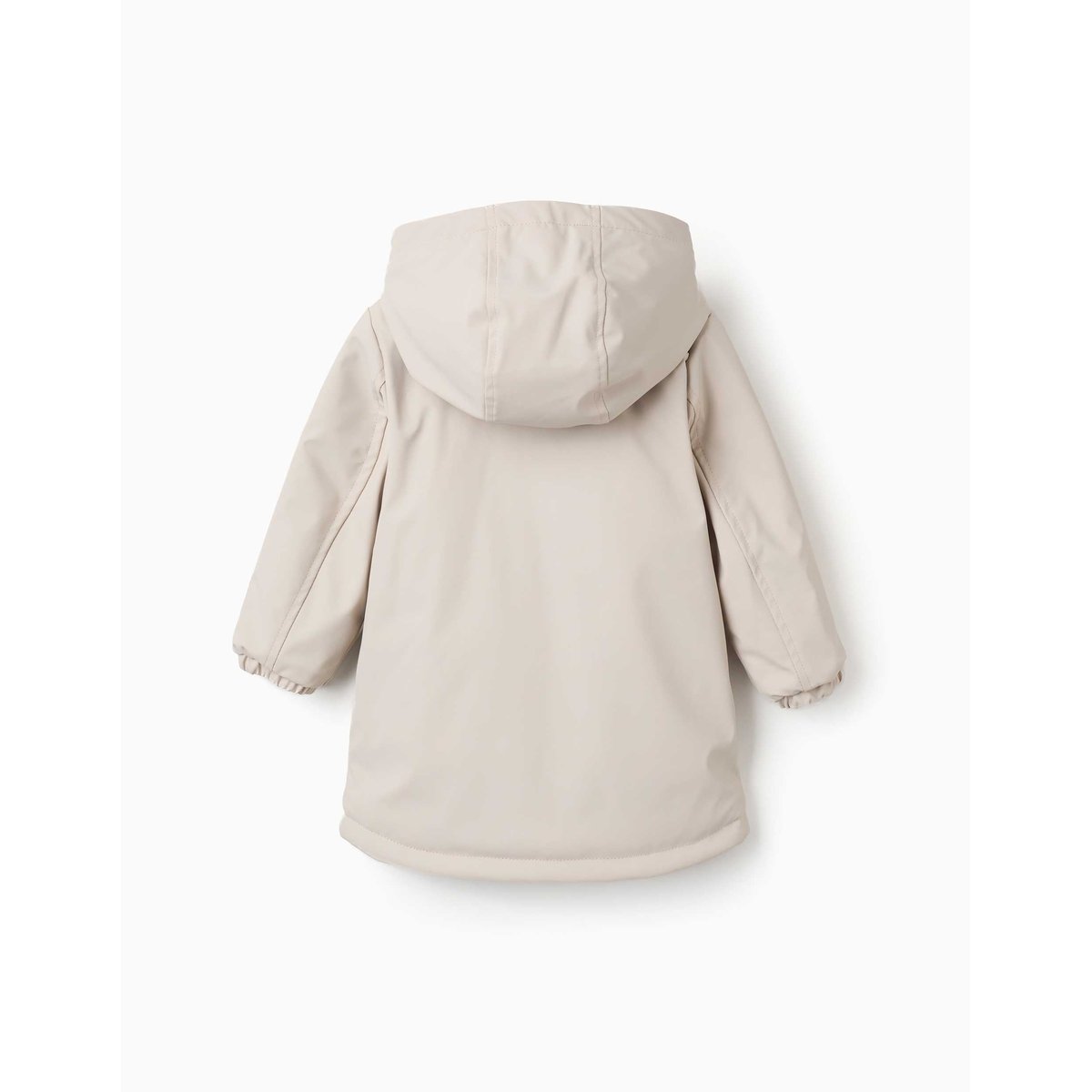 Parka rembourrée avec capuche et poches avant gris clair, ZIPPY