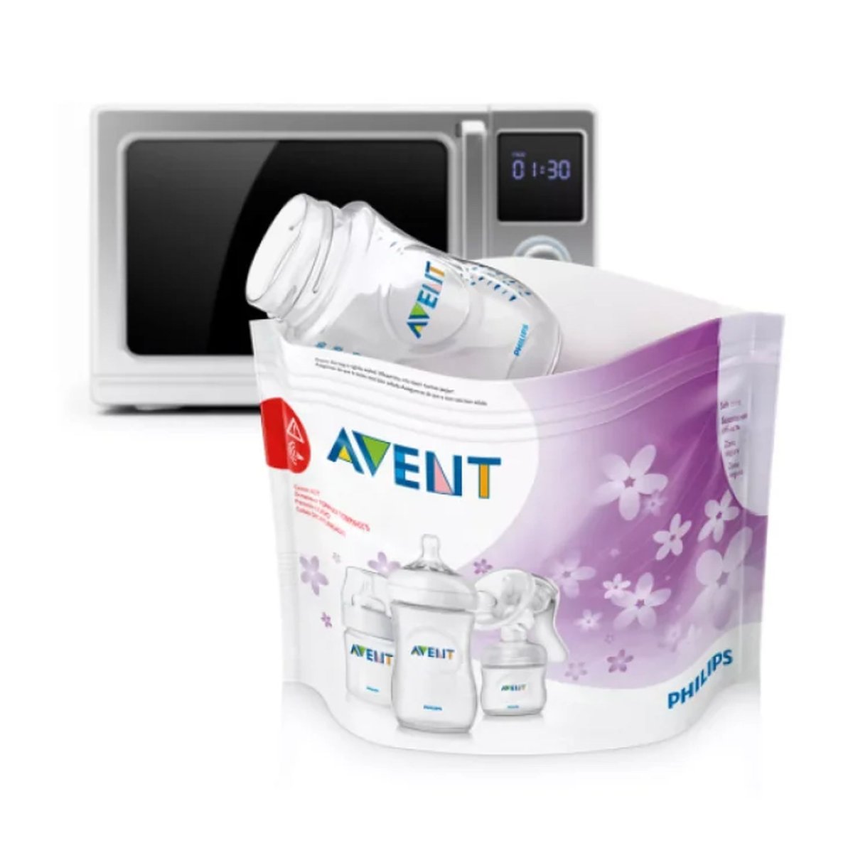 Lot de 5 sachets de stérilisation blanc, PHILIPS AVENT
